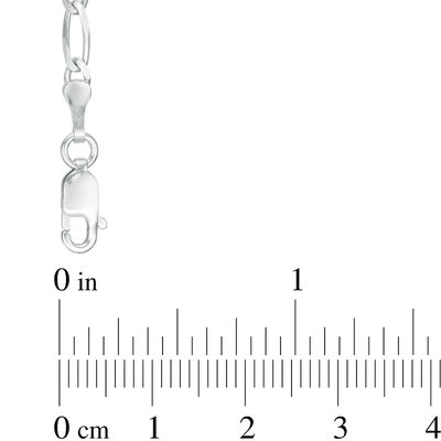 Figaro Chain Necklace in 14K White Gold 