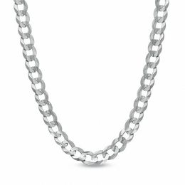 Ladies' 2.6mm Curb Chain Necklace in 14K White Gold - 20&quot;