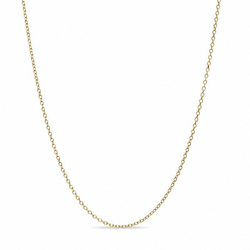 Ladies' 0.8mm Cable Chain Necklace in 14K Gold - 16"