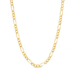 Light Figaro Chain Necklace in 14K Gold 