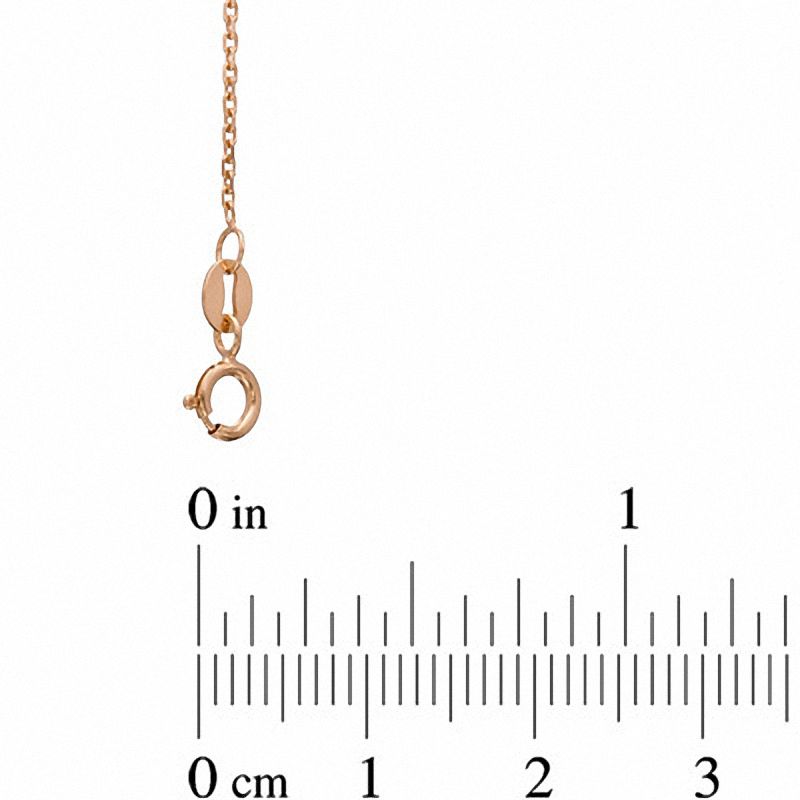 Ladies' 1.1mm Cable Chain Necklace in 14K Rose Gold - 16"