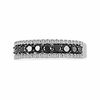 Thumbnail Image 1 of 1 CT. T.W. Enhanced Black and White Diamond Stripe Band in 10K White Gold