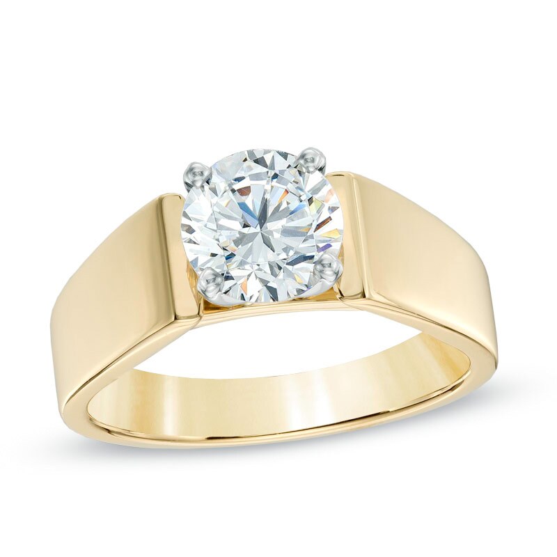 Main Image 1 of 1-1/5 CT. Certified Diamond Solitaire Engagement Ring in 14K Two-Tone Gold (J/I2)