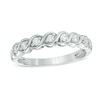 Thumbnail Image 1 of 1/8 CT. T.W. Diamond Seven Stone "S" Anniversary Band in Sterling Silver