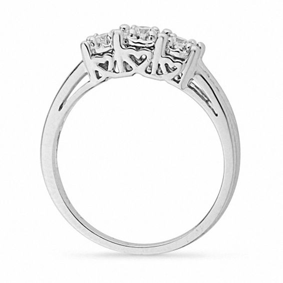 1/8 CT. T.w. Diamond Three Stone Ring in Sterling Silver