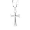 Thumbnail Image 0 of Men's Triple Layer Cross Pendant in Stainless Steel - 22"