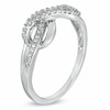 Thumbnail Image 1 of 1/5 CT. T.W. Diamond Infinity Loop Ring in Sterling Silver