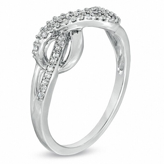 1/5 CT. T.w. Diamond Infinity Loop Ring in Sterling Silver