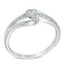 Thumbnail Image 1 of Diamond Accent Heart Split Shank Promise Ring in Sterling Silver