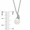 Thumbnail Image 2 of Honora 8.5-9.0mm Freshwater Cultured Pearl and Diamond Accent Swirl Pendant in Sterling Silver