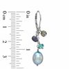 Thumbnail Image 2 of Honora 7.5-8.0mm Sky Blue Freshwater Cultured Pearl and Multi-Gemstone Earrings in Sterling Silver