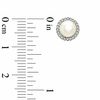 Thumbnail Image 2 of Honora 5.5-6.0mm Freshwater Cultured Pearl and 1/10 CT. T.W. Diamond Frame Earrings in Sterling Silver