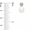Thumbnail Image 1 of Honora 7.5 - 8.0mm Cultured Freshwater Pearl and Diamond Accent Drop Earrings in Sterling Silver