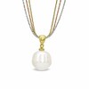 Thumbnail Image 1 of Honora 12.0-13.0mm Freshwater Cultured Pearl Pendant in Sterling Silver and 18K Gold Plate