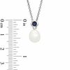 Thumbnail Image 2 of Honora 8.0-8.5mm Freshwater Cultured Pearl and Iolite Pendant and Earrings Set in Sterling Silver