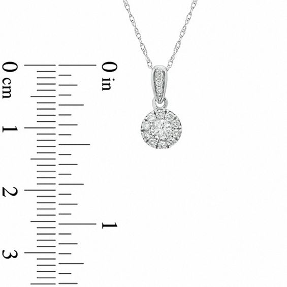 1/3 CT. T.w. Composite Diamond Drop Pendant in 10K White Gold