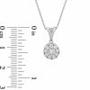 Thumbnail Image 2 of 1/2 CT. T.W. Composite Diamond Drop Pendant in 10K White Gold