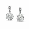 Thumbnail Image 1 of 1/2 CT. T.W. Composite Diamond Drop Earrings in 10K White Gold