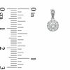 Thumbnail Image 2 of 1/2 CT. T.W. Composite Diamond Drop Earrings in 10K White Gold