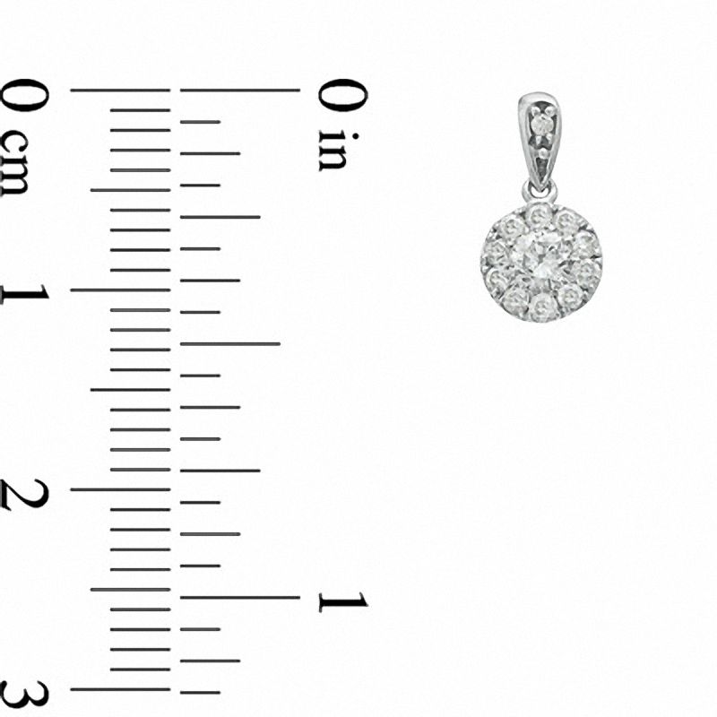 Main Image 2 of 1/2 CT. T.W. Composite Diamond Drop Earrings in 10K White Gold