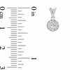 Thumbnail Image 2 of 1/2 CT. T.W. Composite Diamond Drop Earrings in 10K White Gold
