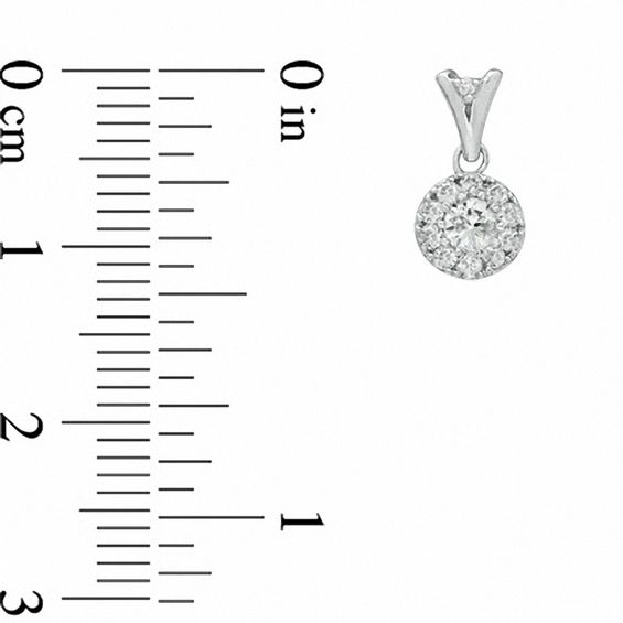 1/2 CT. T.w. Composite Diamond Drop Earrings in 10K White Gold