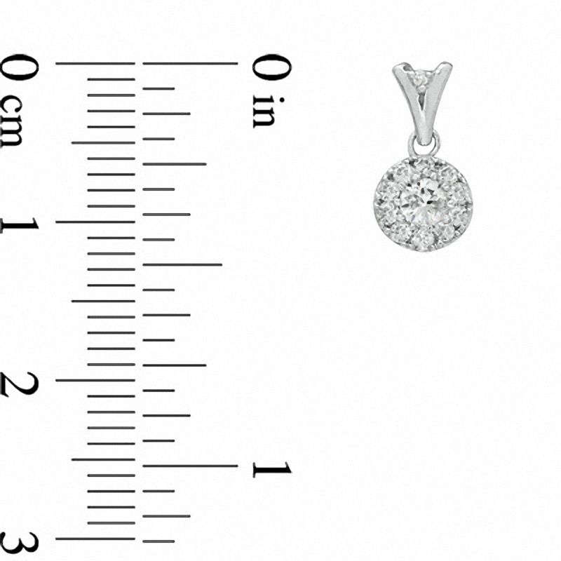 Main Image 2 of 1/2 CT. T.W. Composite Diamond Drop Earrings in 10K White Gold