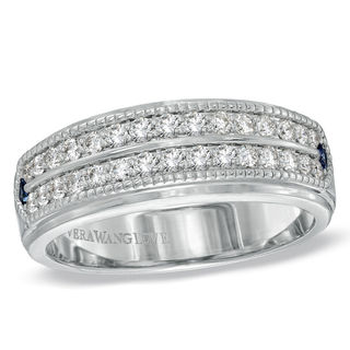 wambach様 Vera Wang Men's 5/8 CT. T.W. Diamond Double Row Wedding Band