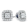 Thumbnail Image 0 of Vera Wang Love Collection 1/2 CT. T.W. Princess-Cut Diamond Frame Stud Earrings in 14K White Gold