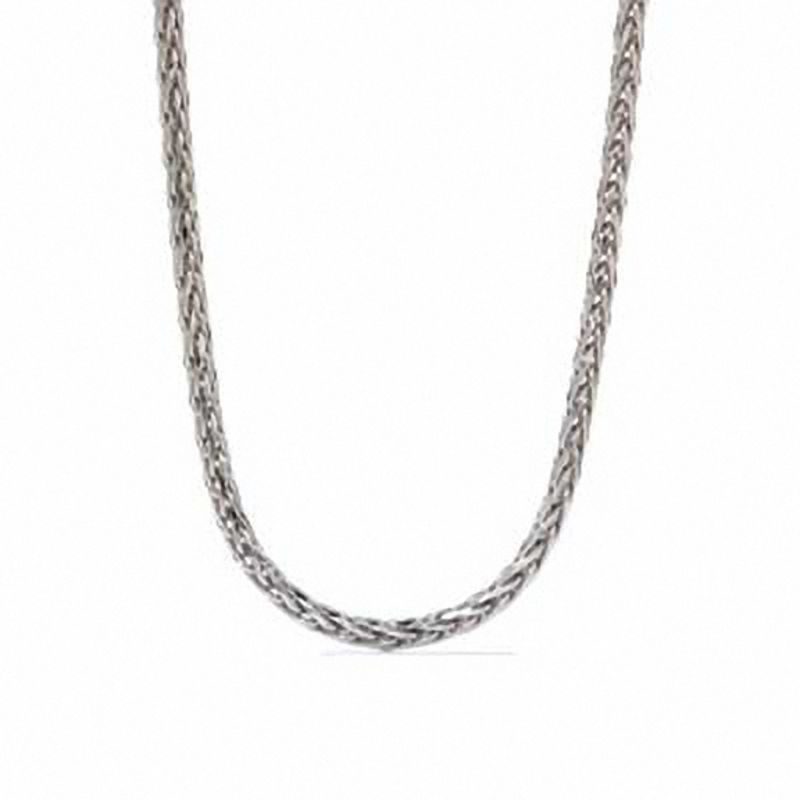 Main Image 1 of 1.72mm Square Wheat Chain Necklace in 14K White Gold - 18"