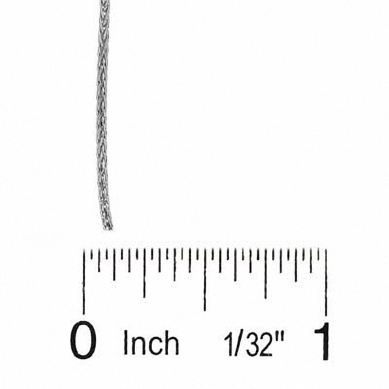 Main Image 2 of 1.72mm Square Wheat Chain Necklace in 14K White Gold - 18"