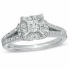 Thumbnail Image 1 of 1 CT. T.W. Princess-Cut Diamond Vintage-Style Engagement Ring in 14K White Gold