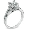 Thumbnail Image 2 of 1 CT. T.W. Princess-Cut Diamond Vintage-Style Engagement Ring in 14K White Gold