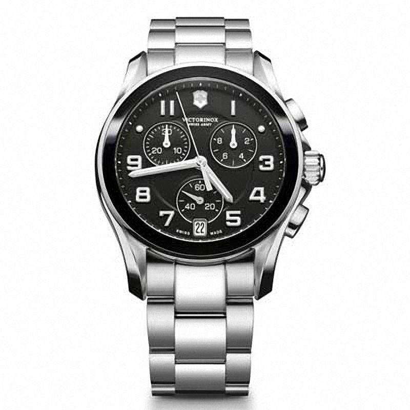 Men's Victorinox Swiss Army Classic Chronograph Watch with Black Dial (Model: 241544)