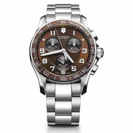 Men's Victorinox Swiss Army Classic Chronograph Watch with Brown