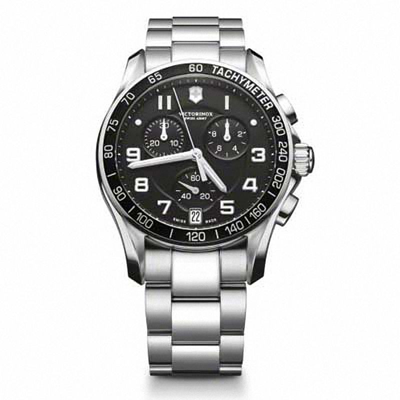 Men's Victorinox Swiss Army Classic Chronograph Watch with Black Dial (Model: 241494)