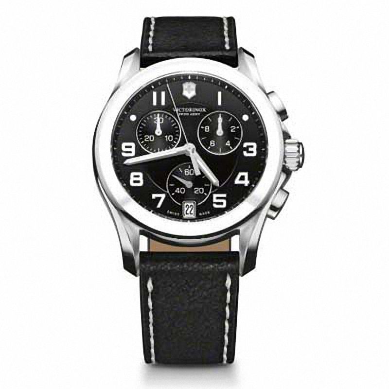 Main Image 1 of Ladies' Victorinox Swiss Army Classic Chronograph Strap Watch with Black Dial (Model: 241501)