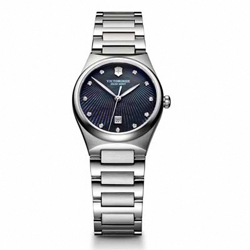 Ladies' Victorinox Swiss Army Victoria Diamond Accent Watch with Black Mother-of-Pearl Dial (Model: 241536)