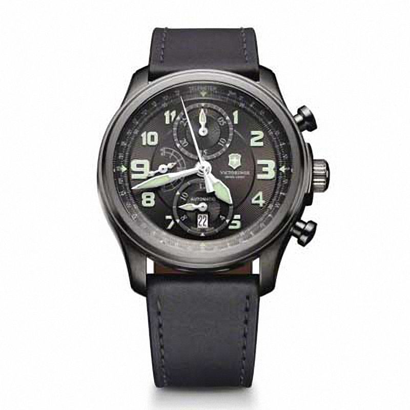 Men's Victorinox Swiss Army Infantry Vintage Chronograph Automatic Gunmetal PVD Strap Watch (Model: 241526)