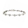 Thumbnail Image 1 of 1-1/2 CT. T.W. Diamond Cluster Station Bracelet in 10K White Gold - 7.25&quot;