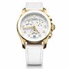 Thumbnail Image 1 of Ladies' Victorinox Swiss Army Classic Chronograph Gold-Tone PVD Strap Watch with White Dial (Model: 241511)