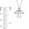 Thumbnail Image 1 of Diamond Accent Angel Pendant in Sterling Silver and 14K Gold Plate