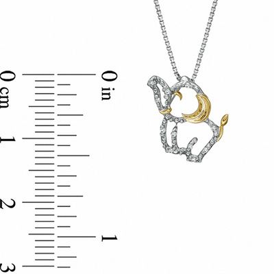 Diamond Accent Elephant Pendant in 