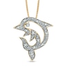 Thumbnail Image 0 of 1/10 CT. T.W. Diamond Dolphin Pendant in Sterling Silver and 14K Gold Plate