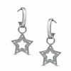 Thumbnail Image 0 of 1/10 CT. T.W. Diamond Star Drop Earrings in Sterling Silver