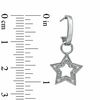 Thumbnail Image 1 of 1/10 CT. T.W. Diamond Star Drop Earrings in Sterling Silver