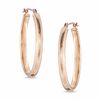 Thumbnail Image 1 of Oval Hoop Earrings in 14K Rose Gold