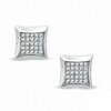 Thumbnail Image 0 of Men's 1/4 CT. T.W. Diamond Star Earrings in Stainless Steel