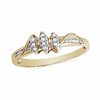 Thumbnail Image 1 of Diamond Accent Marquise Cluster Three Stone Promise Ring in 10K Gold