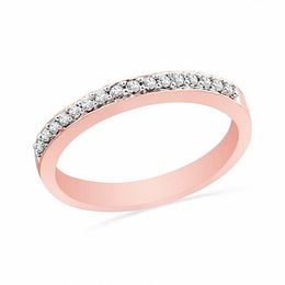1/10 CT. T.W. Diamond Band in 10K Rose Gold